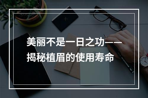 美丽不是一日之功——揭秘植眉的使用寿命