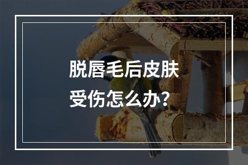 脱唇毛后皮肤受伤怎么办？