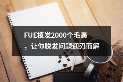 FUE植发2000个毛囊，让你脱发问题迎刃而解