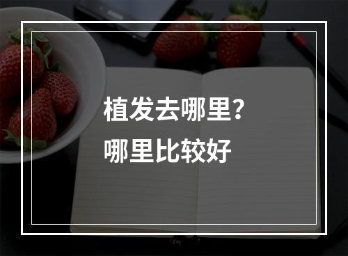 植发去哪里？哪里比较好