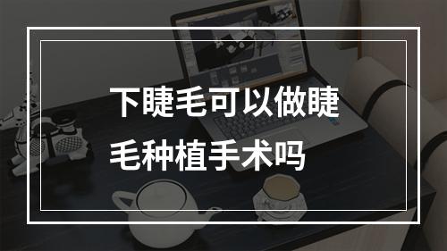 下睫毛可以做睫毛种植手术吗