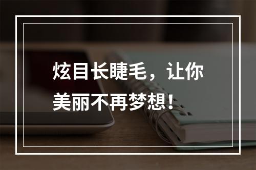 炫目长睫毛，让你美丽不再梦想！