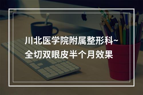 川北医学院附属整形科~全切双眼皮半个月效果