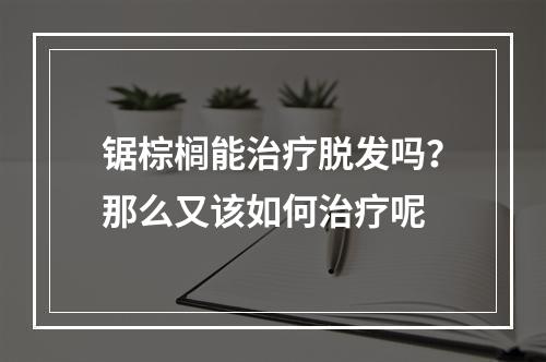 锯棕榈能治疗脱发吗？那么又该如何治疗呢