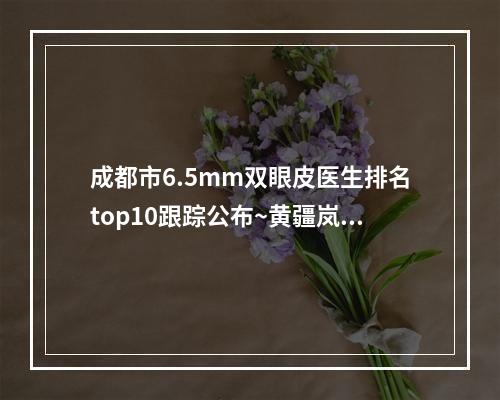 成都市6.5mm双眼皮医生排名top10跟踪公布~黄疆岚医生圈内大拿