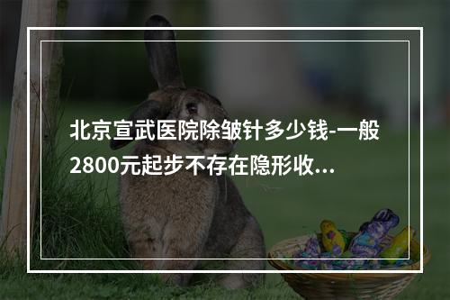 北京宣武医院除皱针多少钱-一般2800元起步不存在隐形收费