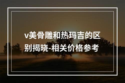 v美骨雕和热玛吉的区别揭晓-相关价格参考