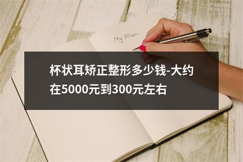 杯状耳矫正整形多少钱-大约在5000元到300元左右