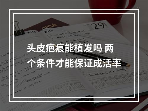 头皮疤痕能植发吗 两个条件才能保证成活率