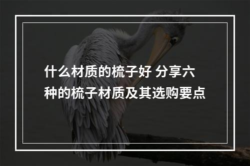 什么材质的梳子好 分享六种的梳子材质及其选购要点