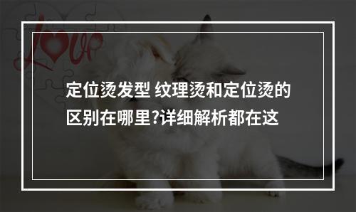 定位烫发型 纹理烫和定位烫的区别在哪里?详细解析都在这