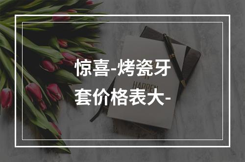 惊喜-烤瓷牙套价格表大-