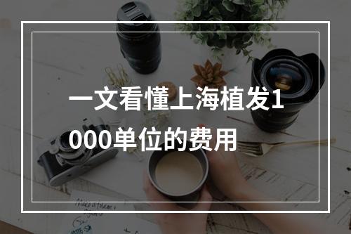 一文看懂上海植发1000单位的费用