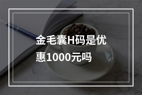 金毛囊H码是优惠1000元吗