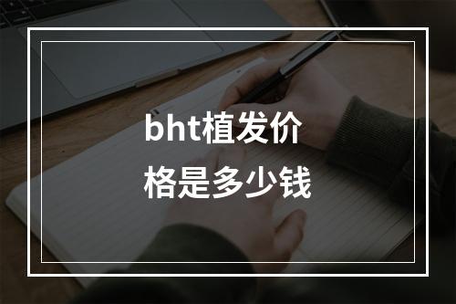 bht植发价格是多少钱