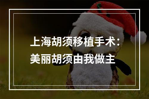 上海胡须移植手术：美丽胡须由我做主