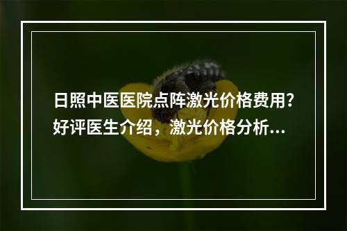 日照中医医院点阵激光价格费用？好评医生介绍，激光价格分析！