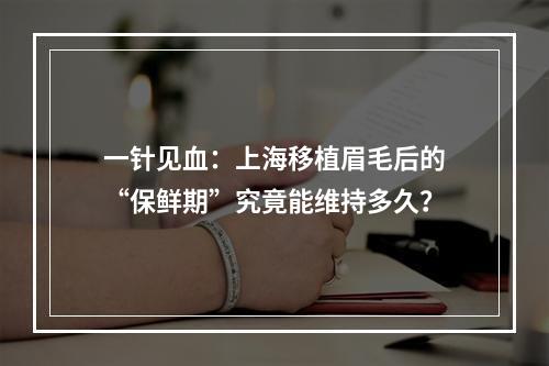 一针见血：上海移植眉毛后的“保鲜期”究竟能维持多久？