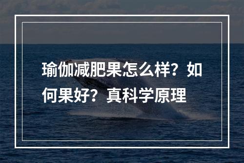 瑜伽减肥果怎么样？如何果好？真科学原理