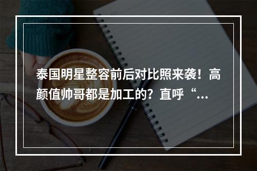 泰国明星整容前后对比照来袭！高颜值帅哥都是加工的？直呼“认不出”