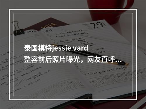 泰国模特jessie vard整容前后照片曝光，网友直呼“换头”了！