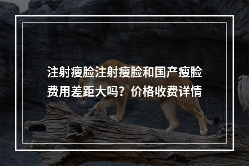 注射瘦脸注射瘦脸和国产瘦脸费用差距大吗？价格收费详情