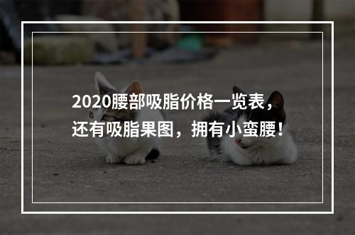 2020腰部吸脂价格一览表，还有吸脂果图，拥有小蛮腰！