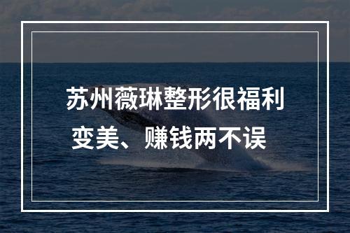 苏州薇琳整形很福利 变美、赚钱两不误