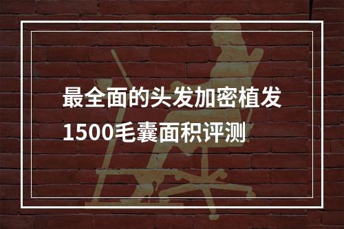 最全面的头发加密植发1500毛囊面积评测