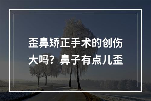 歪鼻矫正手术的创伤大吗？鼻子有点儿歪