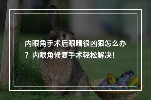 内眼角手术后眼睛很凶狠怎么办？内眼角修复手术轻松解决！