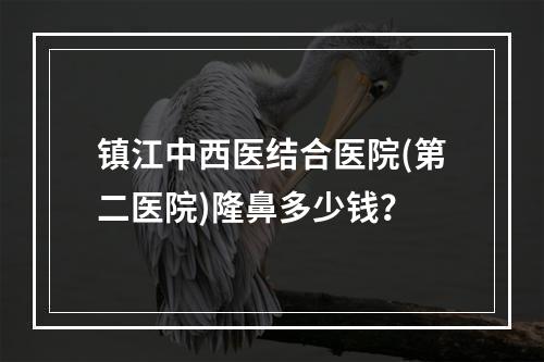 镇江中西医结合医院(第二医院)隆鼻多少钱？