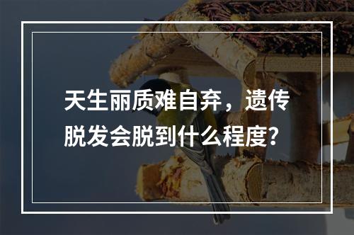 天生丽质难自弃，遗传脱发会脱到什么程度？