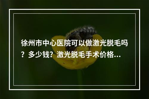 徐州市中心医院可以做激光脱毛吗？多少钱？激光脱毛手术价格受到什么的影响?