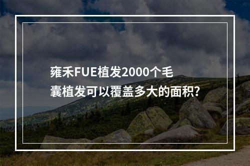 雍禾FUE植发2000个毛囊植发可以覆盖多大的面积？