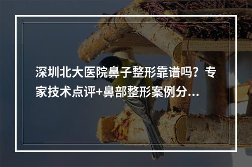 深圳北大医院鼻子整形靠谱吗？专家技术点评+鼻部整形案例分享~