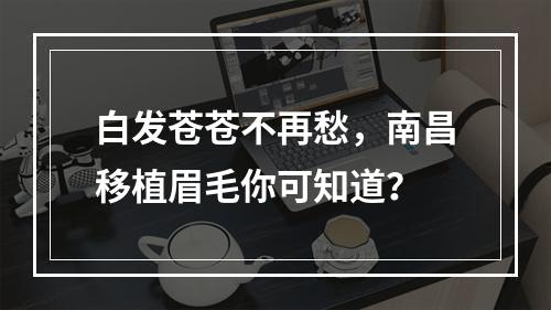 白发苍苍不再愁，南昌移植眉毛你可知道？