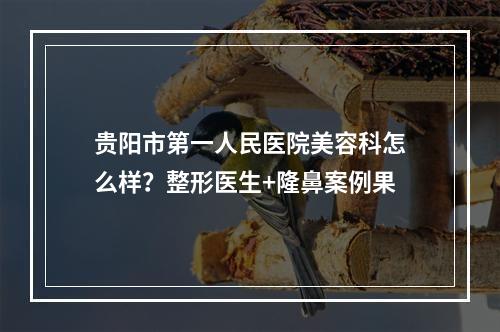 贵阳市第一人民医院美容科怎么样？整形医生+隆鼻案例果