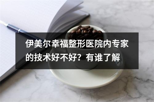 伊美尔幸福整形医院内专家的技术好不好？有谁了解