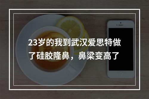 23岁的我到武汉爱思特做了硅胶隆鼻，鼻梁变高了