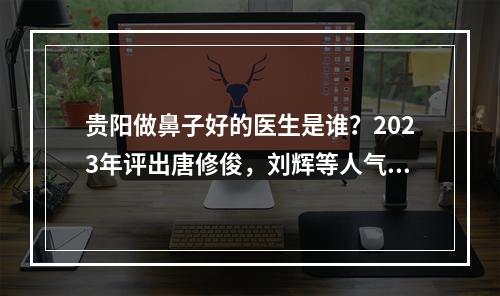 贵阳做鼻子好的医生是谁？2023年评出唐修俊，刘辉等人气专家！