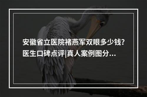 安徽省立医院褚燕军双眼多少钱？医生口碑点评|真人案例图分享！