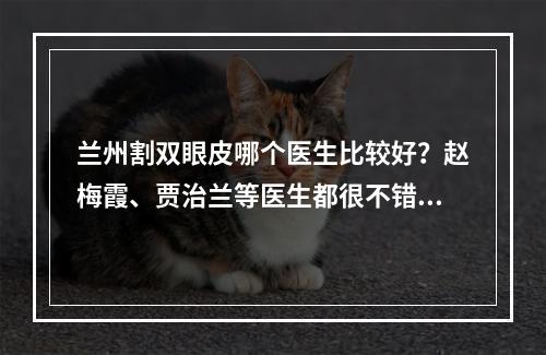 兰州割双眼皮哪个医生比较好？赵梅霞、贾治兰等医生都很不错！