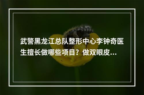 武警黑龙江总队整形中心李钟奇医生擅长做哪些项目？做双眼皮案例~