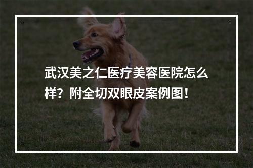 武汉美之仁医疗美容医院怎么样？附全切双眼皮案例图！