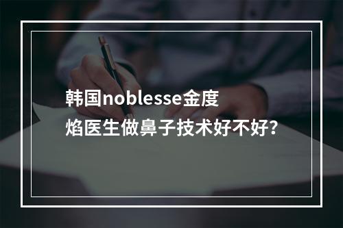 韩国noblesse金度焰医生做鼻子技术好不好？