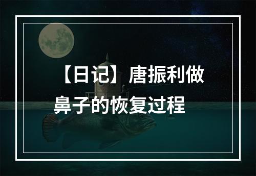 【日记】唐振利做鼻子的恢复过程