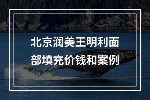 北京润美王明利面部填充价钱和案例