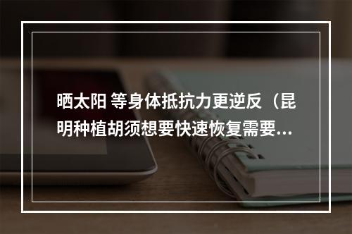 晒太阳 等身体抵抗力更逆反（昆明种植胡须想要快速恢复需要做什么）