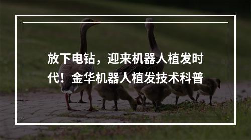 放下电钻，迎来机器人植发时代！金华机器人植发技术科普